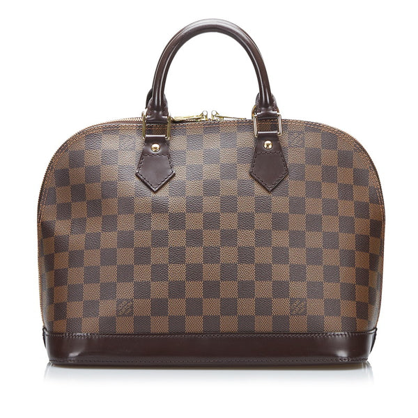 ルイ ヴィトン ダミエ アルマPM ハンドバッグ N53151 エベヌ ブラウン PVC レザー レディース LOUIS VUITTON 【中古】