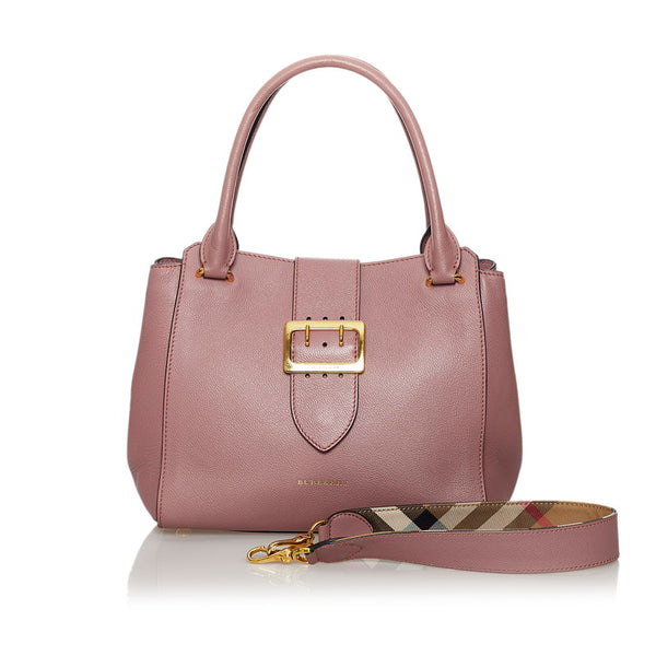 バーバリー ノバチェック ピンク レザー ハンドバッグ ショルダーバッグ 2WAY レディース BURBERRY 【中古】