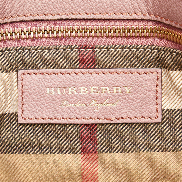 バーバリー ノバチェック ピンク レザー ハンドバッグ ショルダーバッグ 2WAY レディース BURBERRY 【中古】