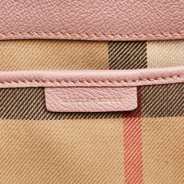 バーバリー ノバチェック ピンク レザー ハンドバッグ ショルダーバッグ 2WAY レディース BURBERRY 【中古】