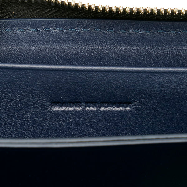 バーバリー コインケース  チェーンウォレット ブルー レザー レディース BURBERRY 【中古】