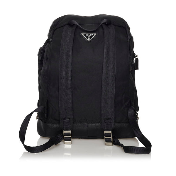 プラダ ポコノ ブラック ナイロン レザー リュック・デイパック レディース PRADA 【中古】