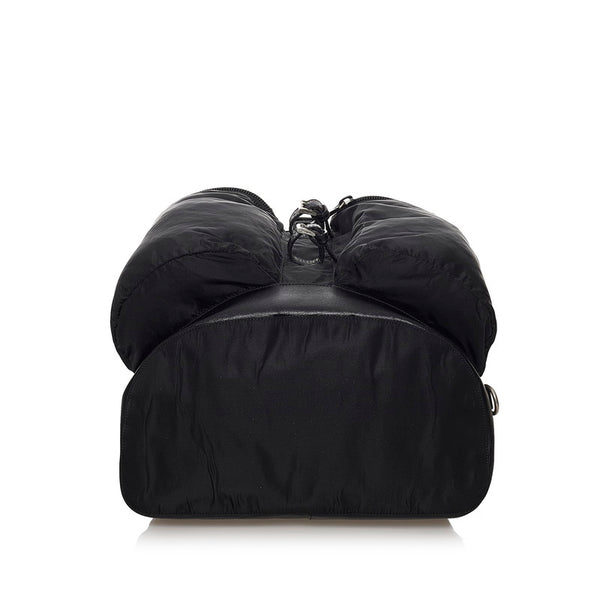 プラダ ポコノ ブラック ナイロン レザー リュック・デイパック レディース PRADA 【中古】