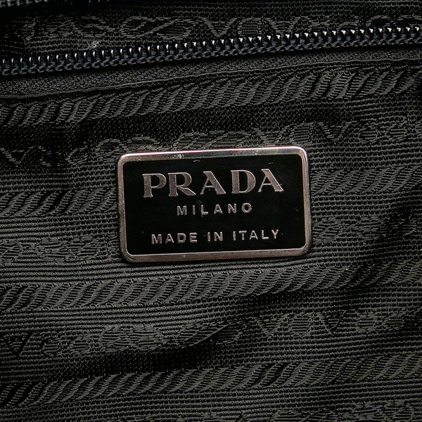 プラダ ポコノ ブラック ナイロン レザー リュック・デイパック レディース PRADA 【中古】