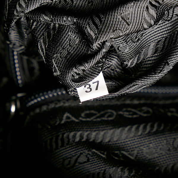 プラダ ポコノ ブラック ナイロン レザー リュック・デイパック レディース PRADA 【中古】