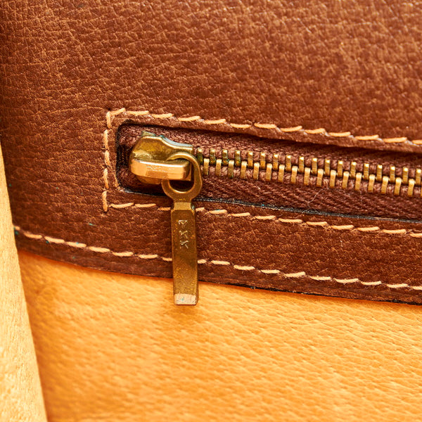 グッチ ドキュメントケース クラッチバッグ ブラウン レザー メンズ GUCCI 【中古】