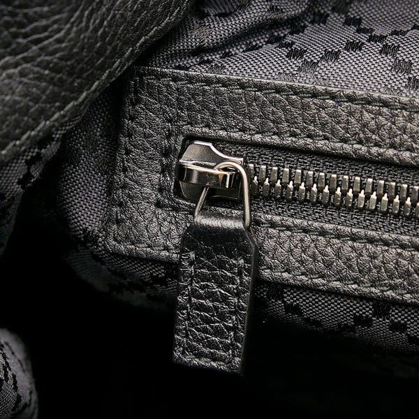 グッチ バンブー リュック バックパック 387097 ブラック レザー レディース GUCCI 【中古】