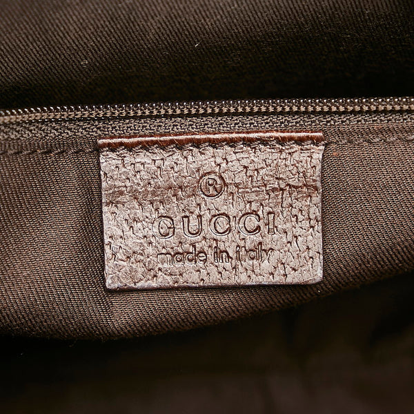 グッチ GGキャンバス ショルダーバッグ 131236 ベージュ ブラウン キャンバス レザー レディース GUCCI 【中古】