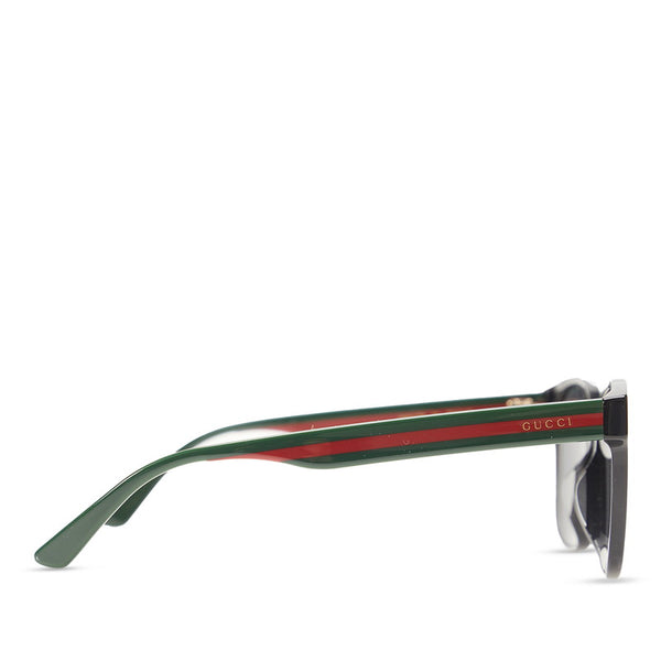 グッチ シェリーライン ウェリントン型 サングラス GG0417SK ブラック プラスチック レディース GUCCI 【中古】