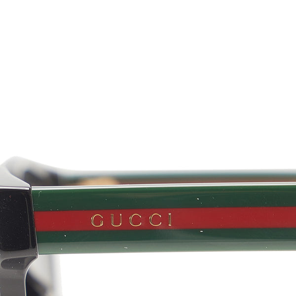 グッチ シェリーライン ウェリントン型 サングラス GG0417SK ブラック プラスチック レディース GUCCI 【中古】