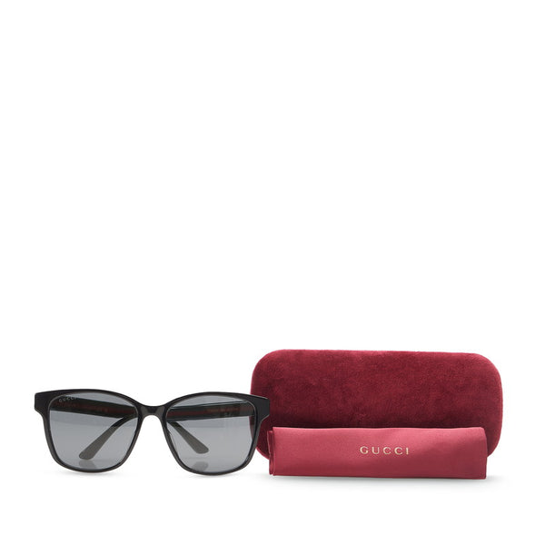 グッチ シェリーライン ウェリントン型 サングラス GG0417SK ブラック プラスチック レディース GUCCI 【中古】