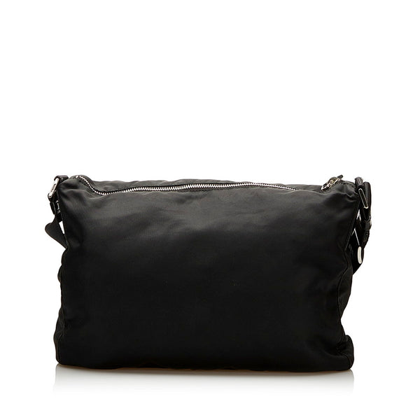プラダ 斜め掛け ショルダーバッグ ブラック ナイロン レザー レディース PRADA 【中古】