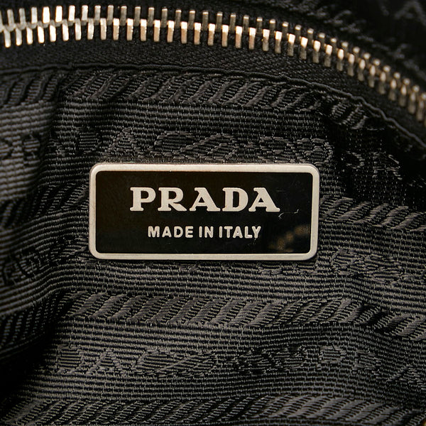 プラダ 斜め掛け ショルダーバッグ ブラック ナイロン レザー レディース PRADA 【中古】