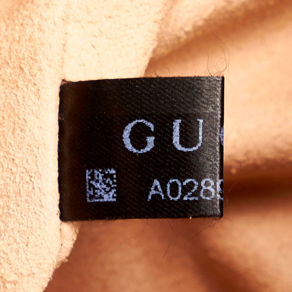 グッチ GGマーモント ラウンド ミニ ショルダーバッグ 550154 ブラック ベージュ レザー レディース GUCCI 【中古】