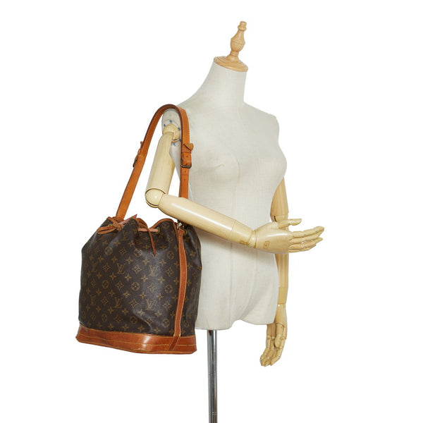 ルイ ヴィトン モノグラム ノエ 肩掛け ショルダーバッグ M42224 ブラウン PVC レザー レディース LOUIS VUITTON 【中古】