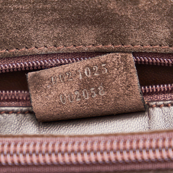 グッチ ハンドバッグ 002 1025 ダークブラウン スウェード メタル レディース GUCCI 【中古】