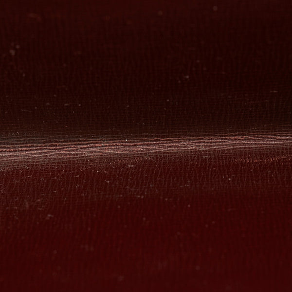 カルティエ マスト 三つ折り財布 ボルドー レザー レディース CARTIER 【中古】