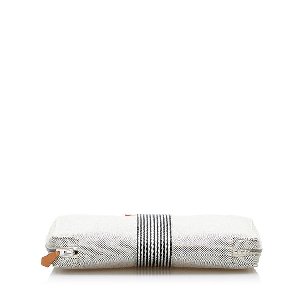 エルメス ニューフールトゥ ポーチ トラベルケース ライトグレー キャンバス レディース HERMES 【中古】