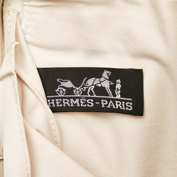 エルメス ニューフールトゥ ポーチ トラベルケース ライトグレー キャンバス レディース HERMES 【中古】