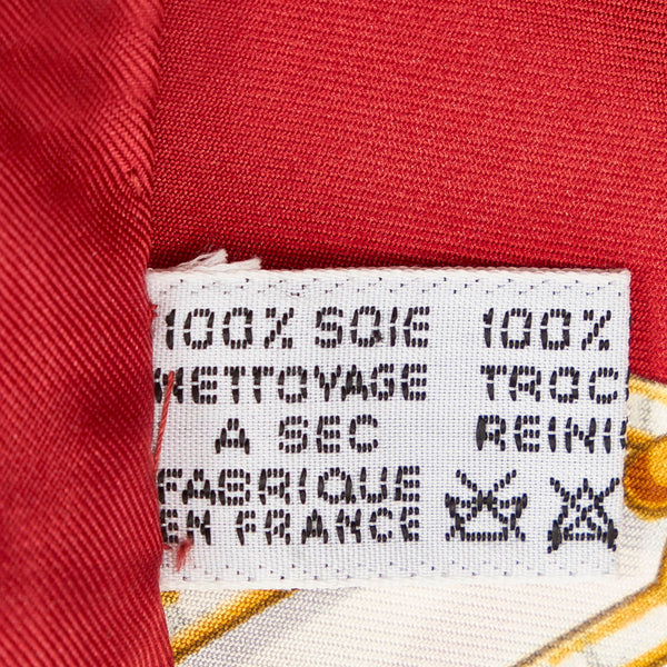 カルティエ レッド シルク スカーフ レディース CARTIER 【中古】