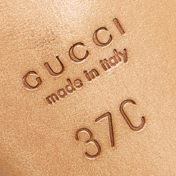 グッチ ピンク レザー パンプス レディース GUCCI 【中古】