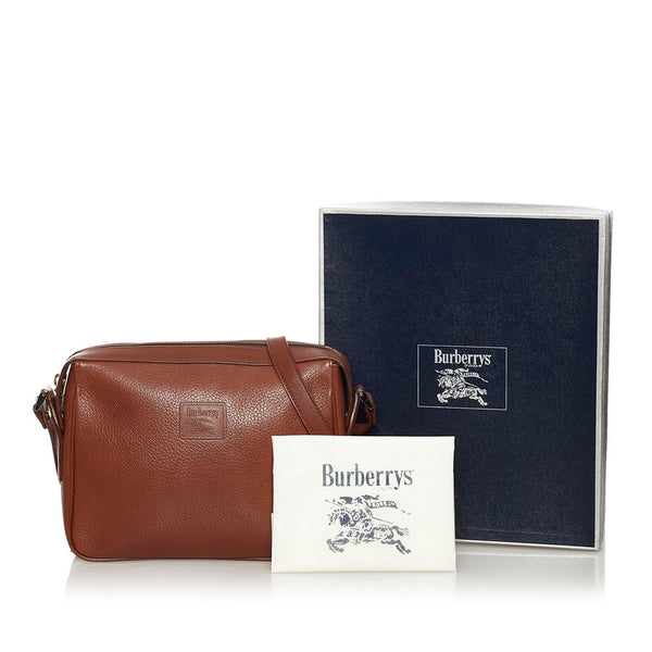 バーバリー ノバチェック シャドーホース ショルダーバッグ ブラウン レザー レディース BURBERRY 【中古】