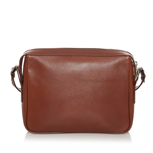 バーバリー ノバチェック シャドーホース ショルダーバッグ ブラウン レザー レディース BURBERRY 【中古】