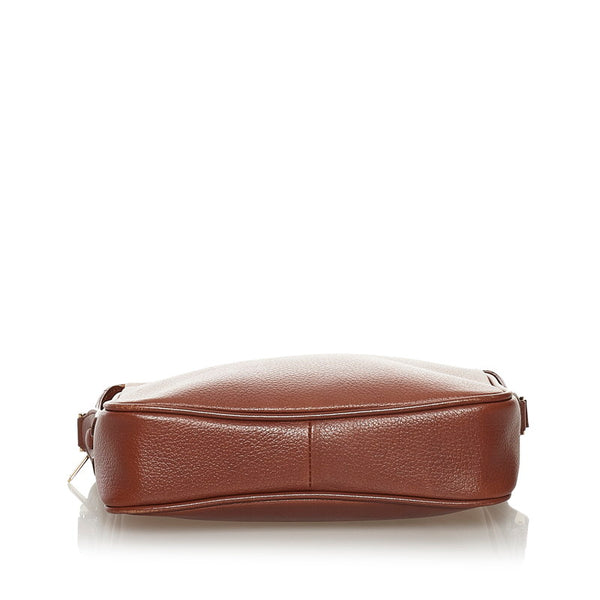 バーバリー ノバチェック シャドーホース ショルダーバッグ ブラウン レザー レディース BURBERRY 【中古】