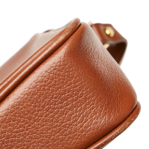 バーバリー ノバチェック シャドーホース ショルダーバッグ ブラウン レザー レディース BURBERRY 【中古】