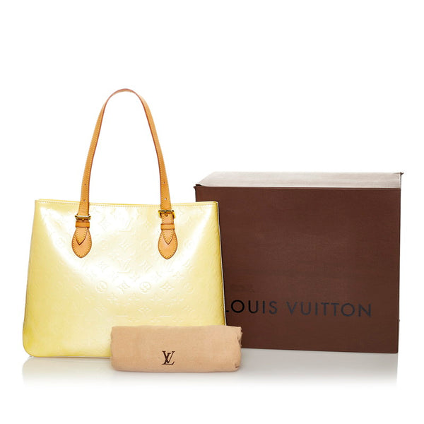 ルイ ヴィトン モノグラム ヴェルニ ブレントウッド M91512 ペルル パテントレザー トートバッグ レディース LOUIS VUITTON 【中古】
