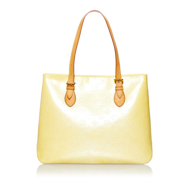 ルイ ヴィトン モノグラム ヴェルニ ブレントウッド M91512 ペルル パテントレザー トートバッグ レディース LOUIS VUITTON 【中古】