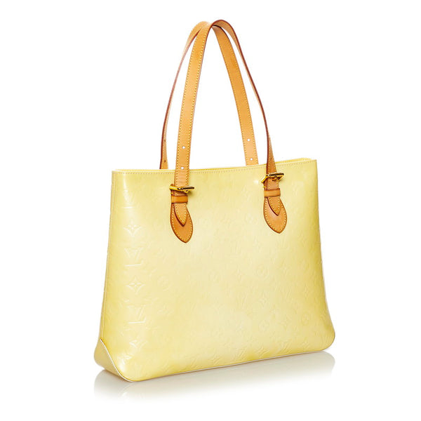 ルイ ヴィトン モノグラム ヴェルニ ブレントウッド M91512 ペルル パテントレザー トートバッグ レディース LOUIS VUITTON 【中古】
