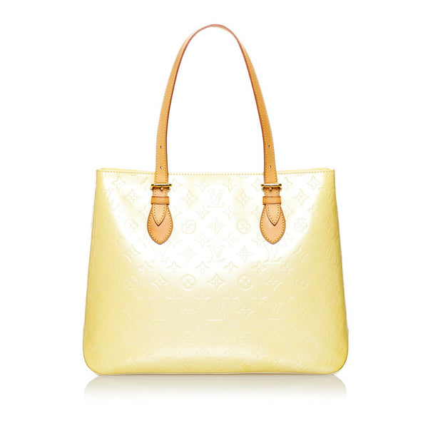 ルイ ヴィトン モノグラム ヴェルニ ブレントウッド M91512 ペルル パテントレザー トートバッグ レディース LOUIS VUITTON 【中古】