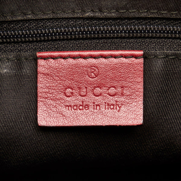 グッチ ディアマンテ ショルダーバッグ トートバッグ 2WAY 247902 ベージュ レッド キャンバス レザー レディース GUCCI 【中古】