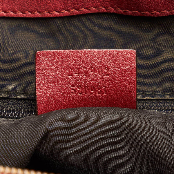 グッチ ディアマンテ ショルダーバッグ トートバッグ 2WAY 247902 ベージュ レッド キャンバス レザー レディース GUCCI 【中古】