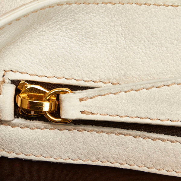 ミュウミュウ ハンドバッグ ショルダーバッグ 2WAY ホワイト レザー レディース MIUMIU 【中古】