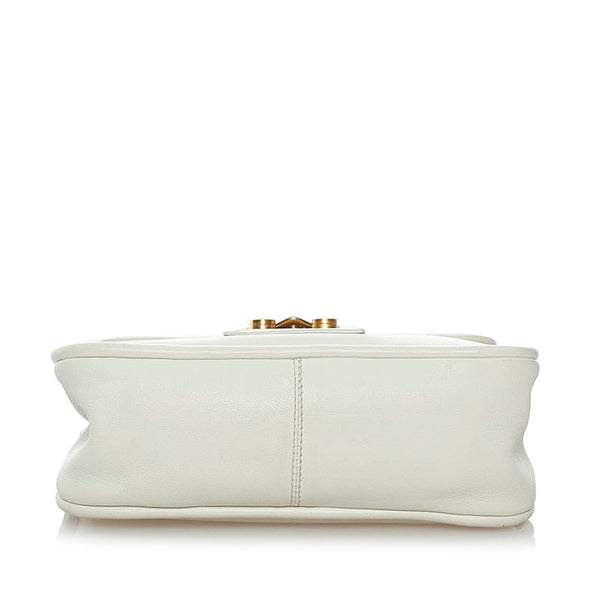 ミュウミュウ ハンドバッグ ショルダーバッグ 2WAY ホワイト レザー レディース MIUMIU 【中古】