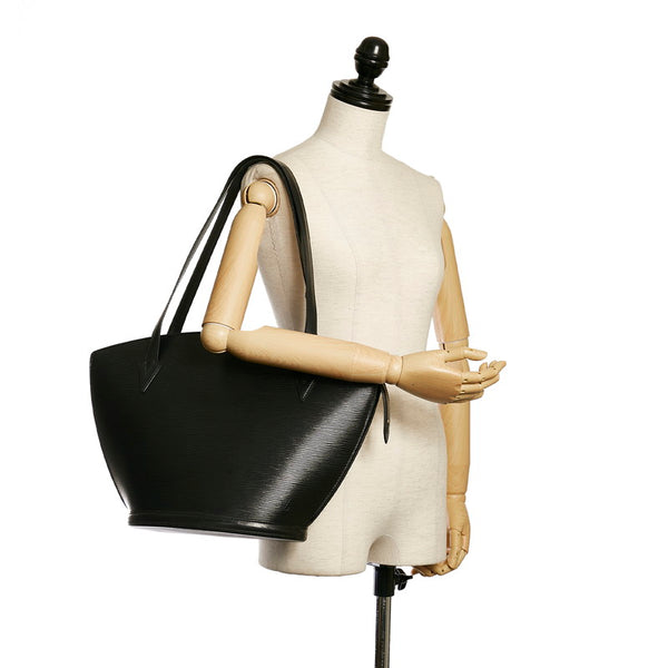 ルイ ヴィトン エピ サンジャックショッピング ハンドバッグ トートバッグ M52262 ノワール レザー レディース LOUIS VUITTON 【中古】
