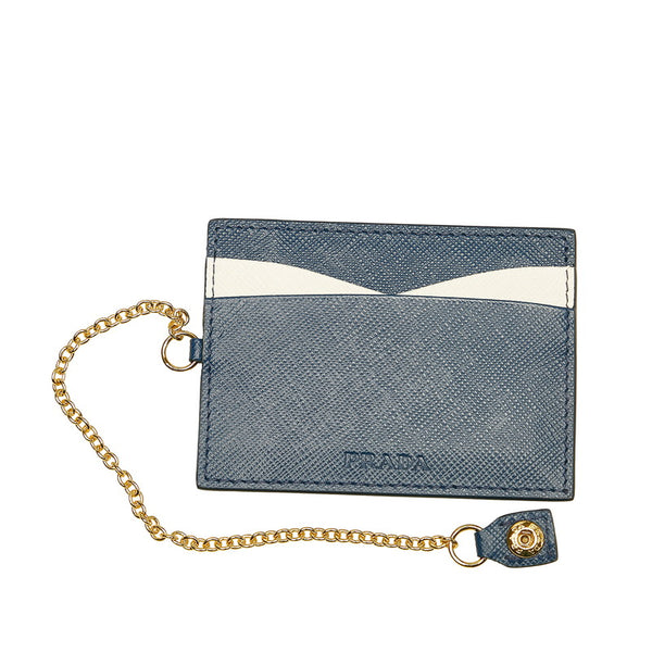 プラダ サフィアーノ 1MH132 オフホワイト レザー 長財布 レディース PRADA 【中古】