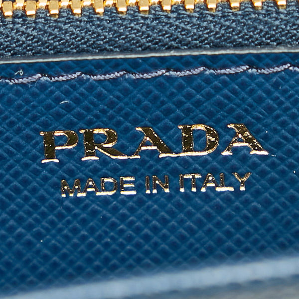プラダ サフィアーノ 1MH132 オフホワイト レザー 長財布 レディース PRADA 【中古】