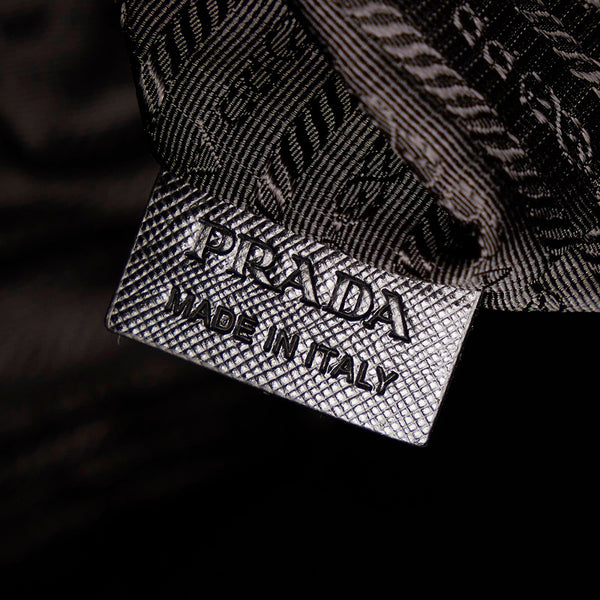 プラダ スカル VA832T ブラック ナイロン レザー トートバッグ メンズ PRADA 【中古】