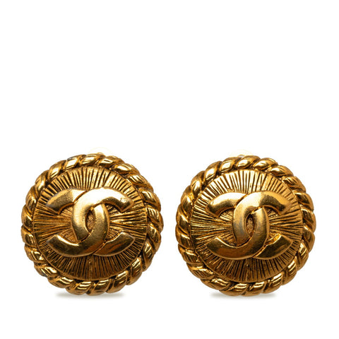 シャネル ココマーク ラウンド イヤリング ゴールド メッキ レディース CHANEL 【中古】