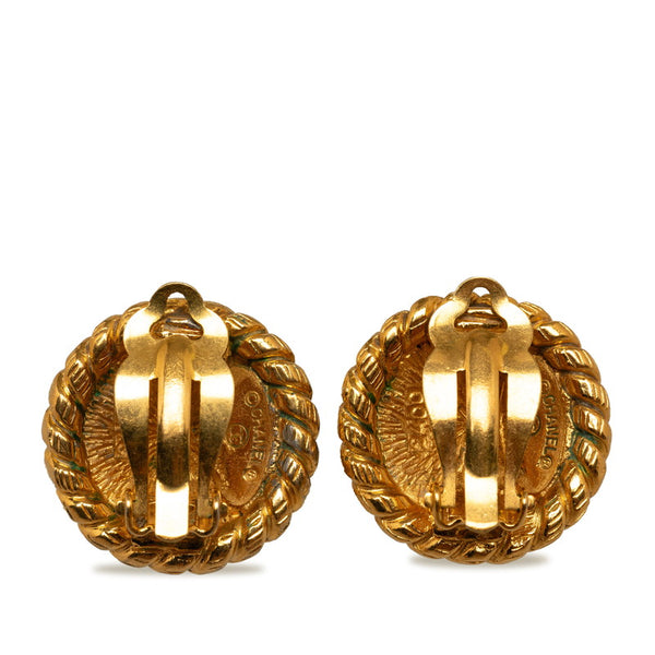 シャネル ココマーク ラウンド イヤリング ゴールド メッキ レディース CHANEL 【中古】