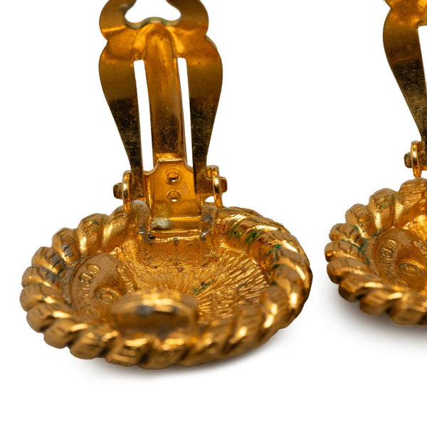 シャネル ココマーク ラウンド イヤリング ゴールド メッキ レディース CHANEL 【中古】