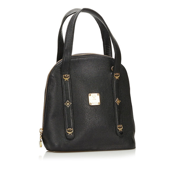 エム シー エム ヴィセトス ハンドバッグ ブラック レザー レディース MCM 【中古】