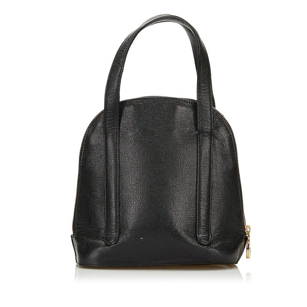 エム シー エム ヴィセトス ハンドバッグ ブラック レザー レディース MCM 【中古】