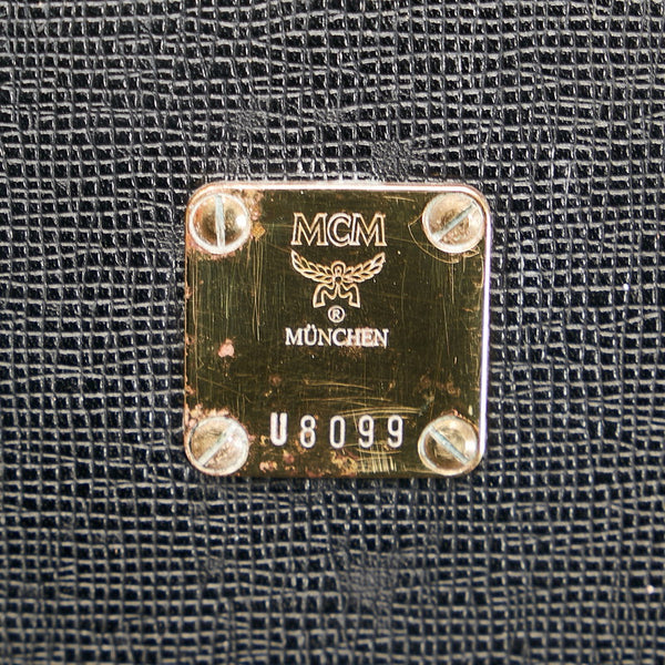 エム シー エム ヴィセトス ハンドバッグ ブラック レザー レディース MCM 【中古】