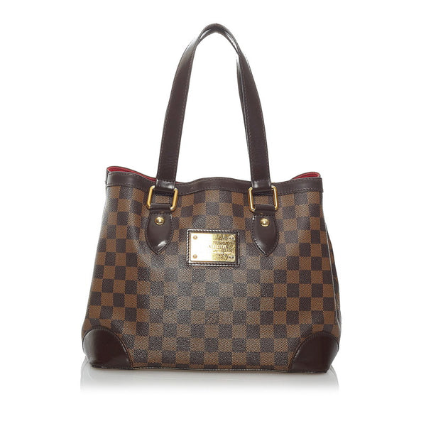 ルイ ヴィトン ダミエ エベヌ ハムステッドPM N51205 ブラウン PVC レザー ハンドバッグ レディース LOUIS VUITTON 【中古】