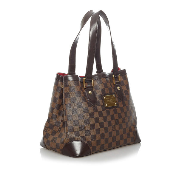 ルイ ヴィトン ダミエ エベヌ ハムステッドPM N51205 ブラウン PVC レザー ハンドバッグ レディース LOUIS VUITTON 【中古】