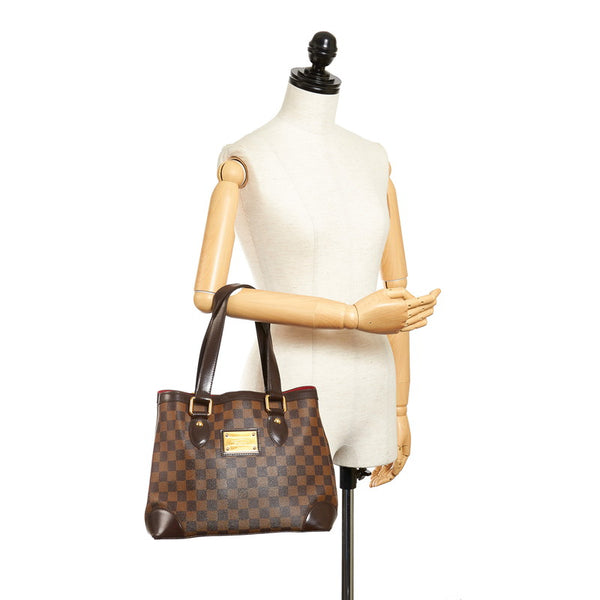 ルイ ヴィトン ダミエ エベヌ ハムステッドPM N51205 ブラウン PVC レザー ハンドバッグ レディース LOUIS VUITTON 【中古】